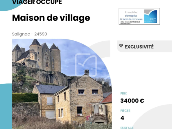 Charmante maison en viager occupé à Salignac