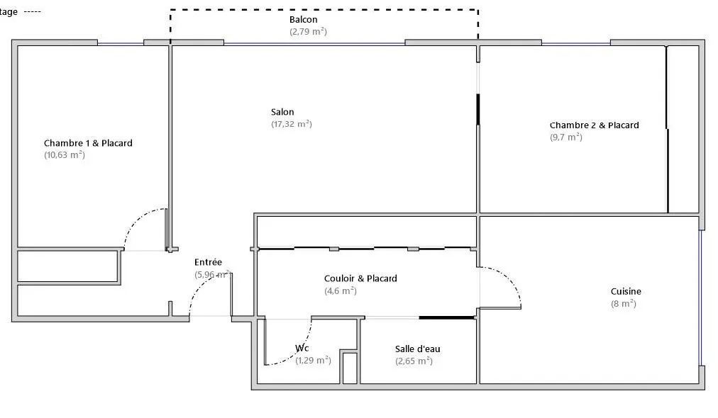 À vendre : Appartement T3 de 60m² à Poissy 