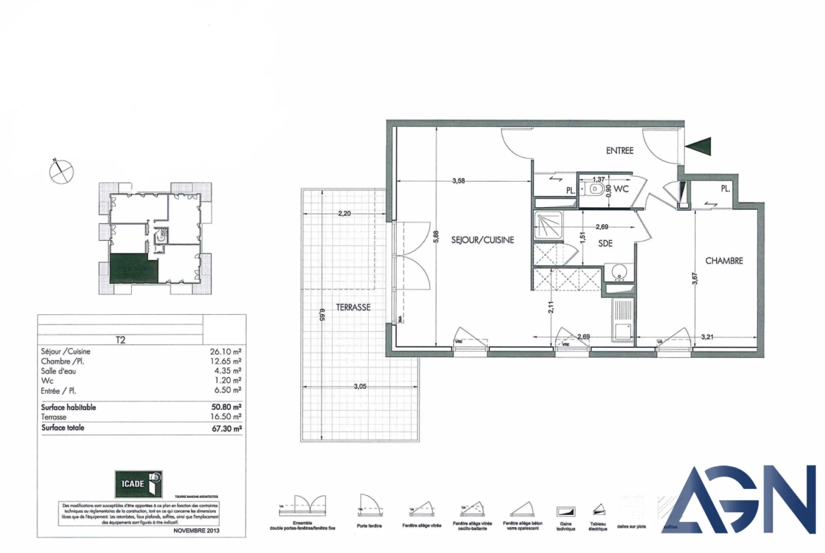 À Vendre : Appartement T2 de 50,8 m² avec Terrasse à Montpellier 