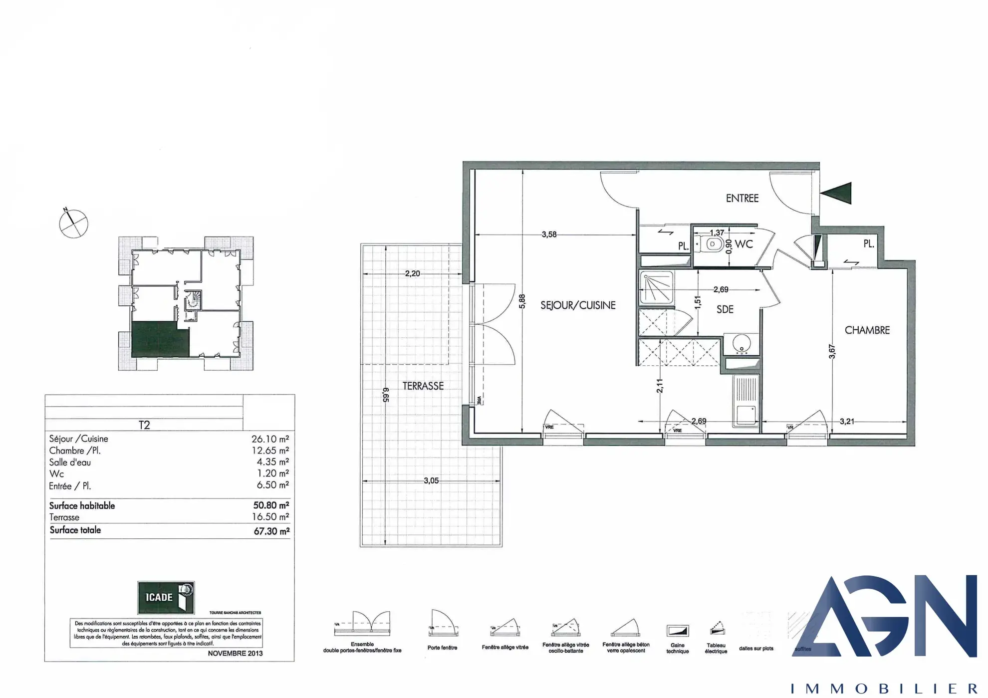 À Vendre : Appartement T2 de 50,8 m² avec Terrasse à Montpellier 