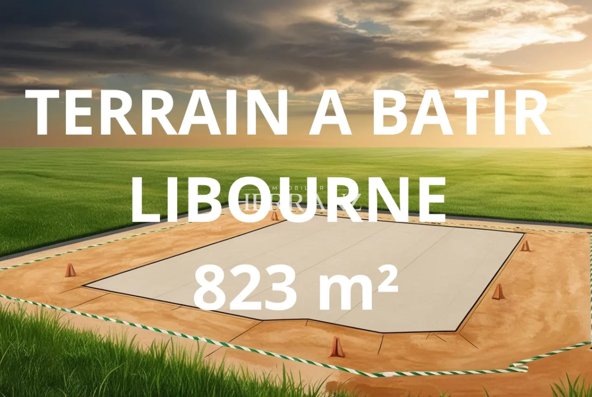 Terrain Plat de 823 m² à Libourne - Opportunité Unique 