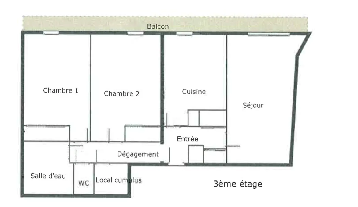 Vente d'un appartement F3 avec terrasse et garage à Clermont-Ferrand 