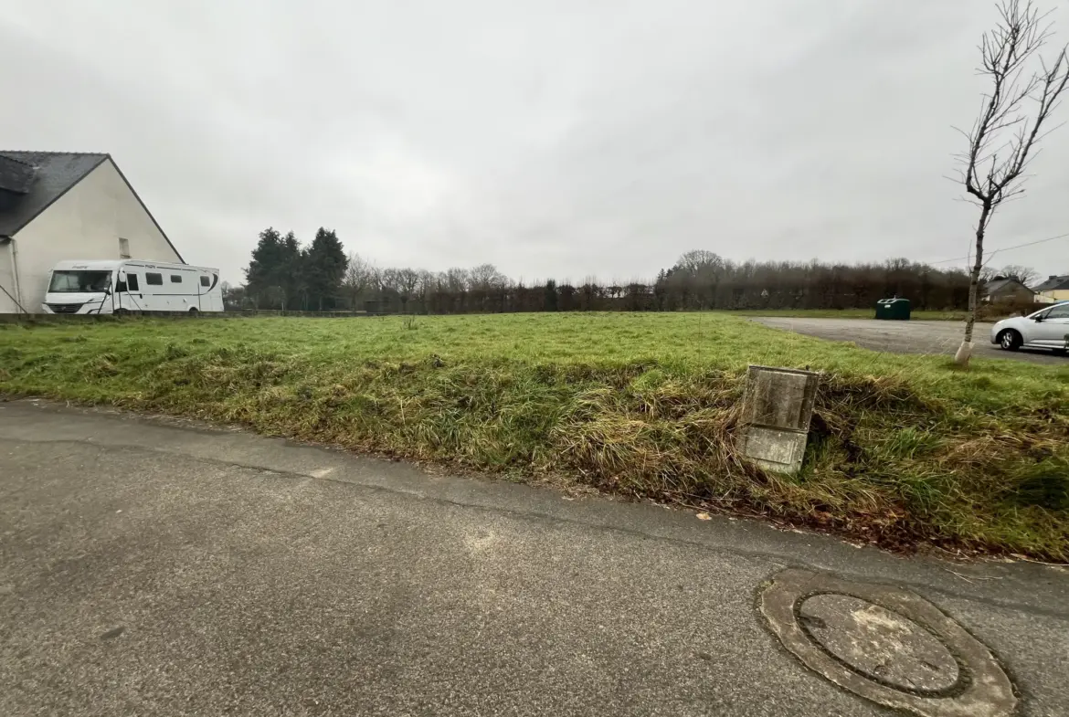 Terrain constructible viabilisé de 1012 m² à Lignol à vendre 