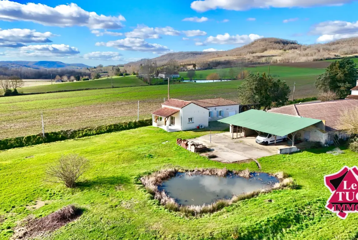 Maison en pierre avec extension moderne et terrain à Dausse 