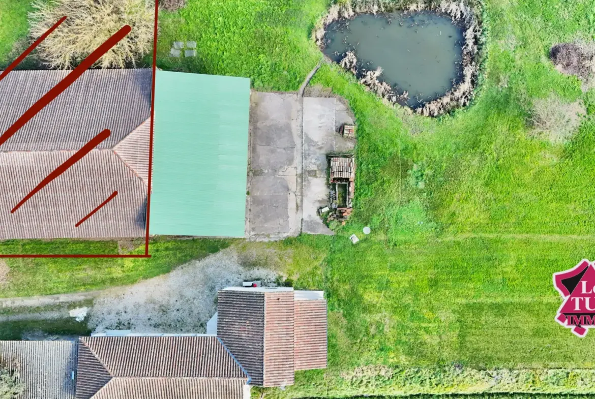 Maison en pierre avec extension moderne et terrain à Dausse 