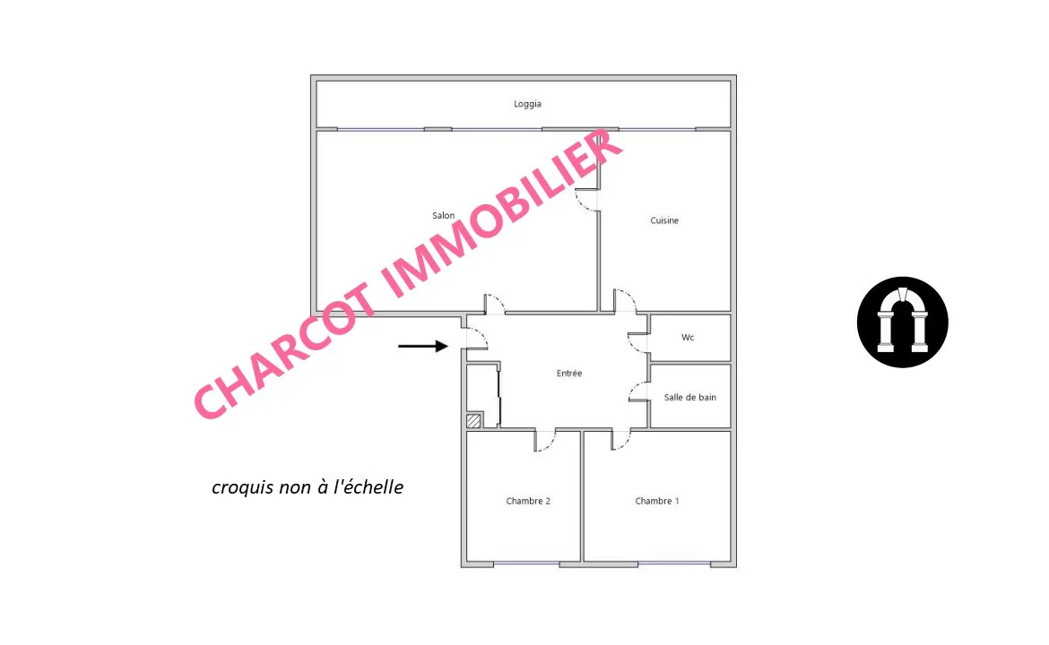 Appartement lumineux Type 4 à Lyon 5ème avec balcon, 70,37 m2 