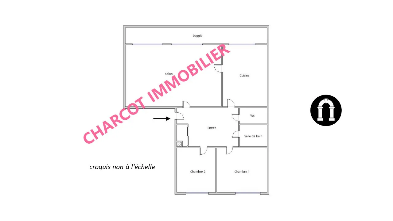 Appartement lumineux Type 4 à Lyon 5ème avec balcon, 70,37 m2 