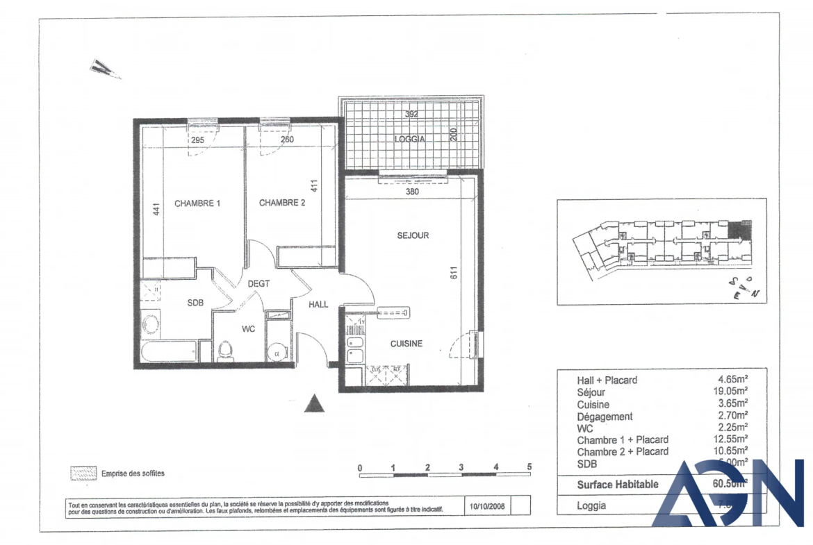 À vendre : Appartement T3 de 60,50 m² avec terrasse et parking à Montpellier 