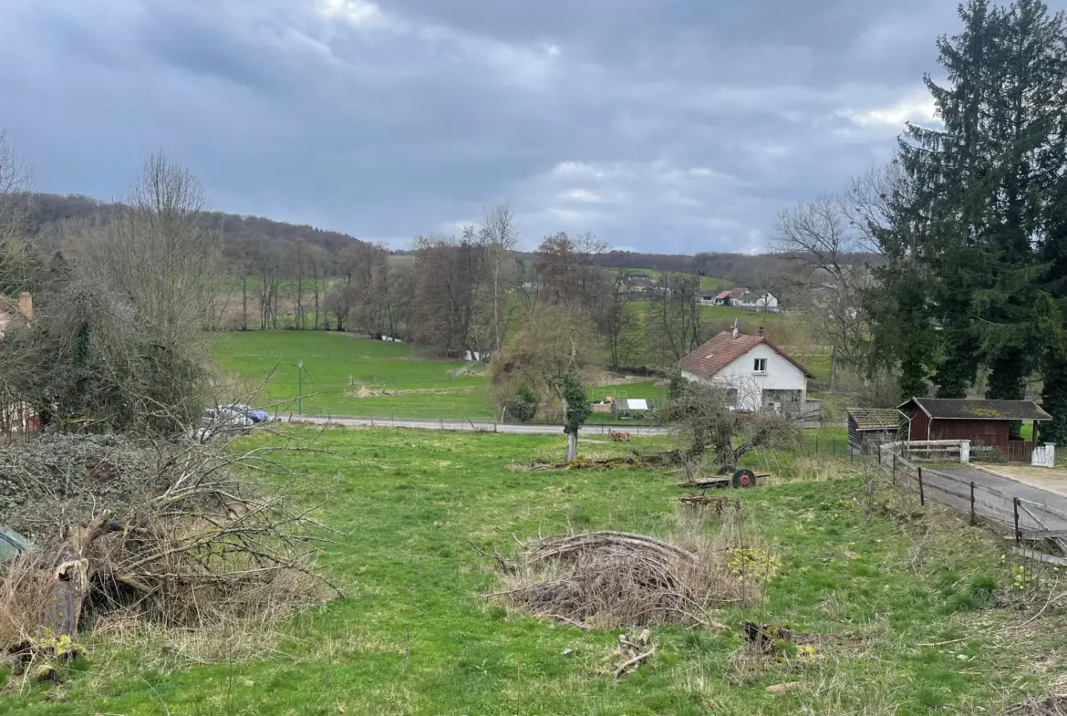 Beau terrain de 10 ares avec vue sur le Jura à Roppentzwiller 