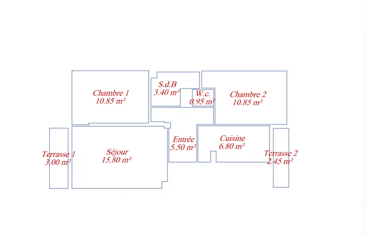 Charmant appartement rénové de 54m² avec parking à Vence 