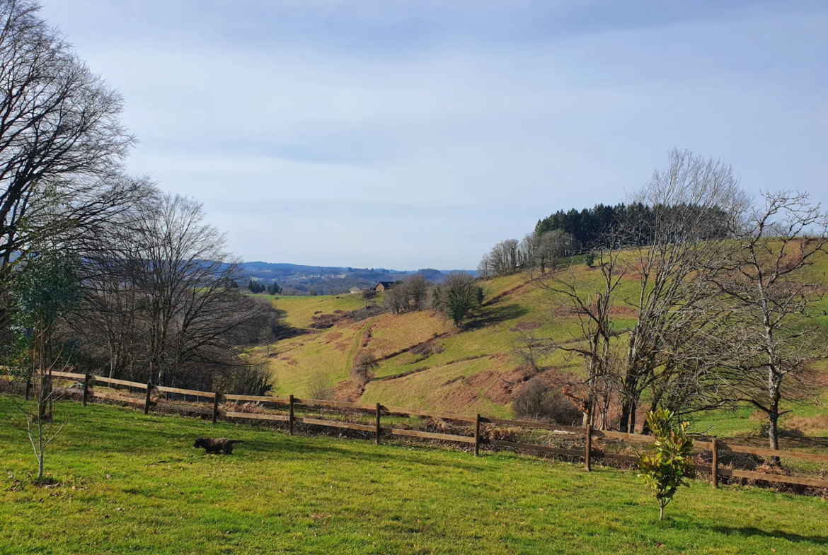 Maison ossature bois construite en 2018 avec vue sur la vallée à Laguenne 