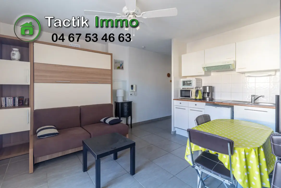 Vente d'un studio meublé avec terrasse à Balaruc-les-Bains 