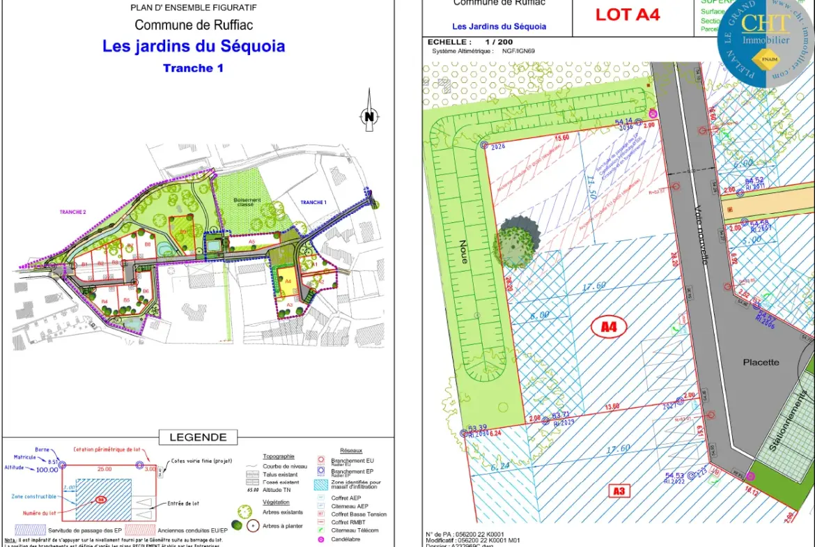 Terrain à bâtir de 496 m² à RUFFIAC 