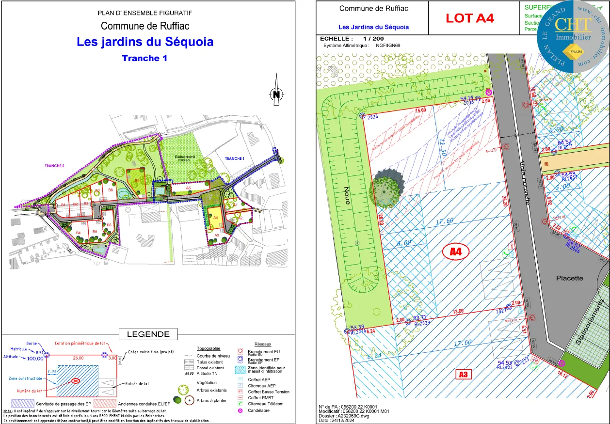 Terrain à bâtir de 496 m² à RUFFIAC 