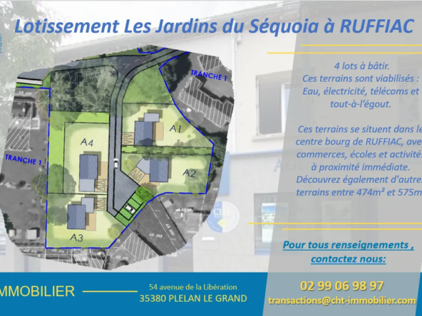 Terrain à bâtir de 496 m² à RUFFIAC