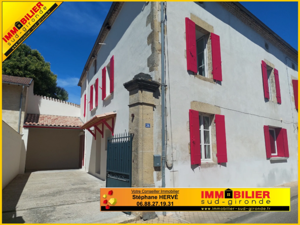 Maison à vendre à Castets-en-Dorthe - 3 chambres, garage et terrasse