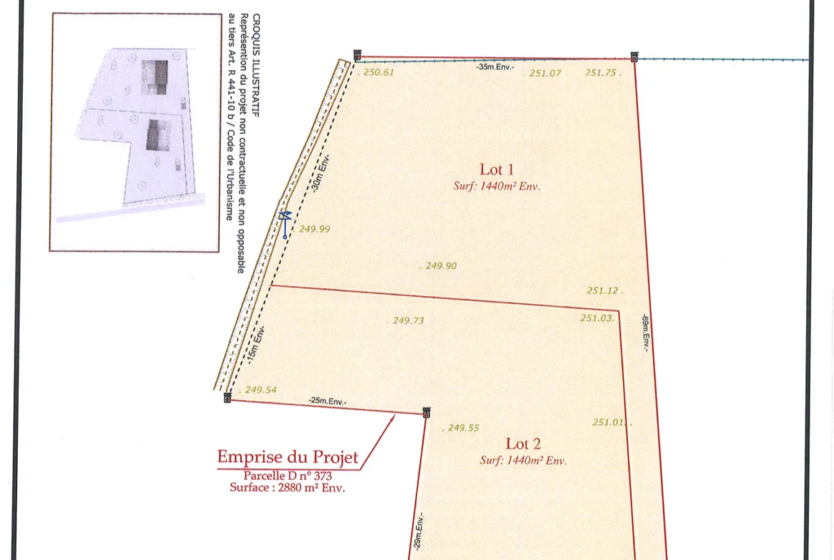 Terrain à bâtir de 1440 m2 à Routier près de Limoux 