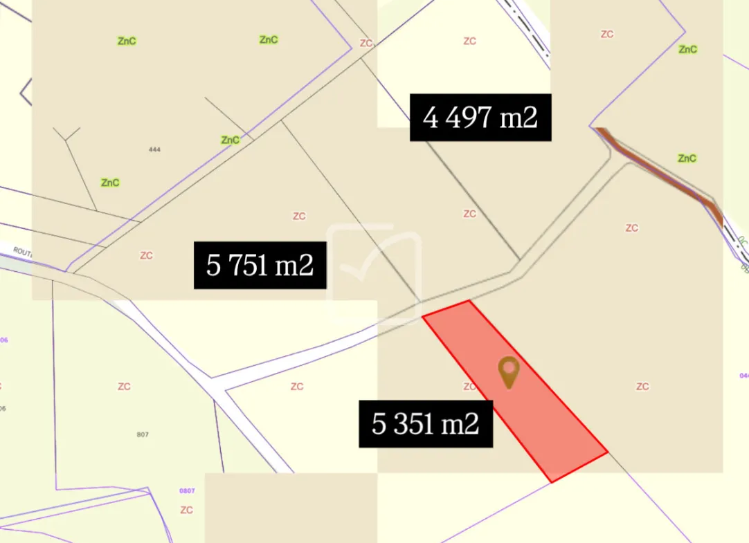 Vente de terrain constructible à La Cassagne - 5351 m² 