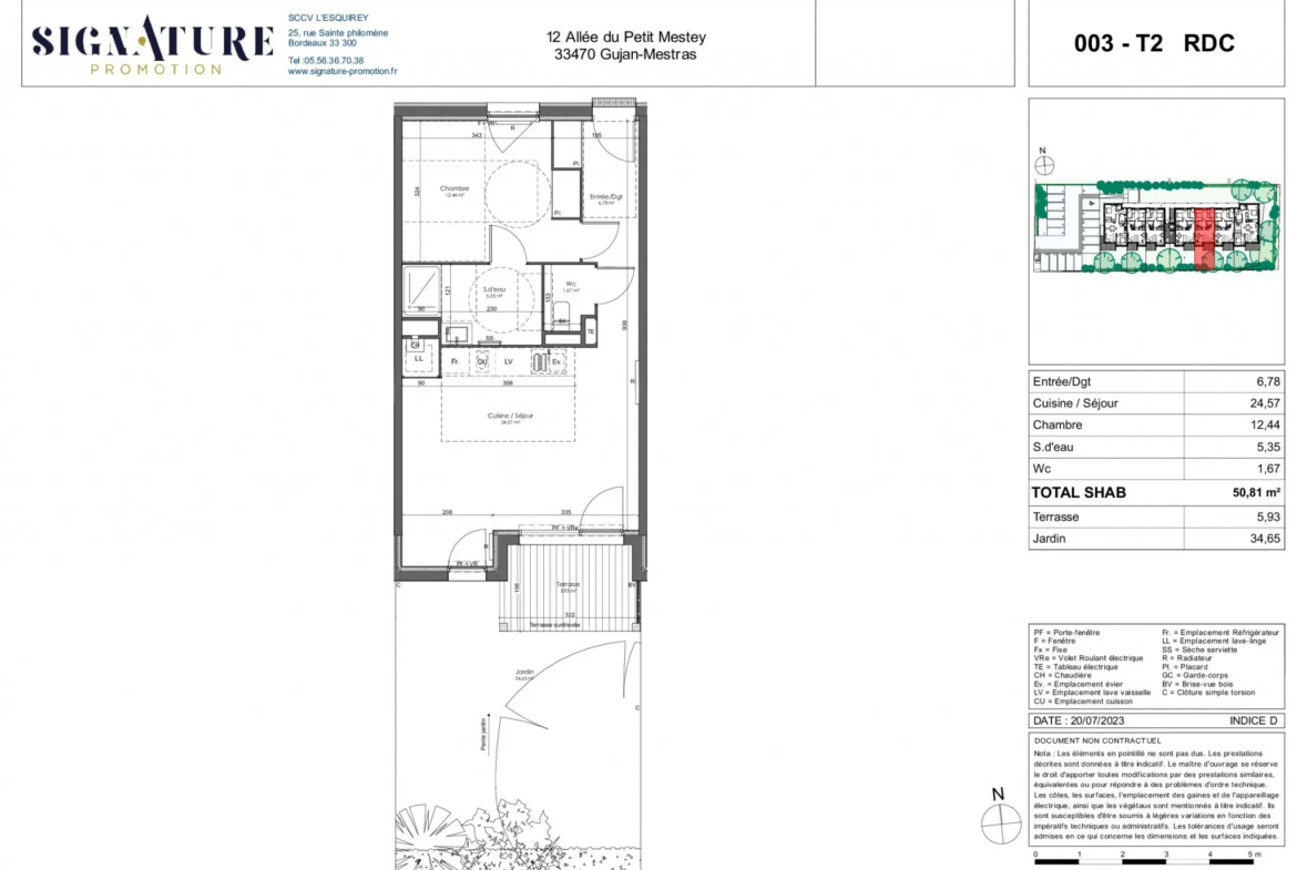 Meyran : Appartement T2 Neuf avec Jardin à Gujan-Mestras 