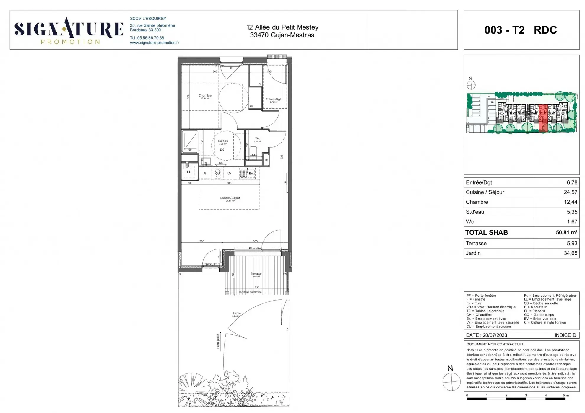 Meyran : Appartement T2 Neuf avec Jardin à Gujan-Mestras 