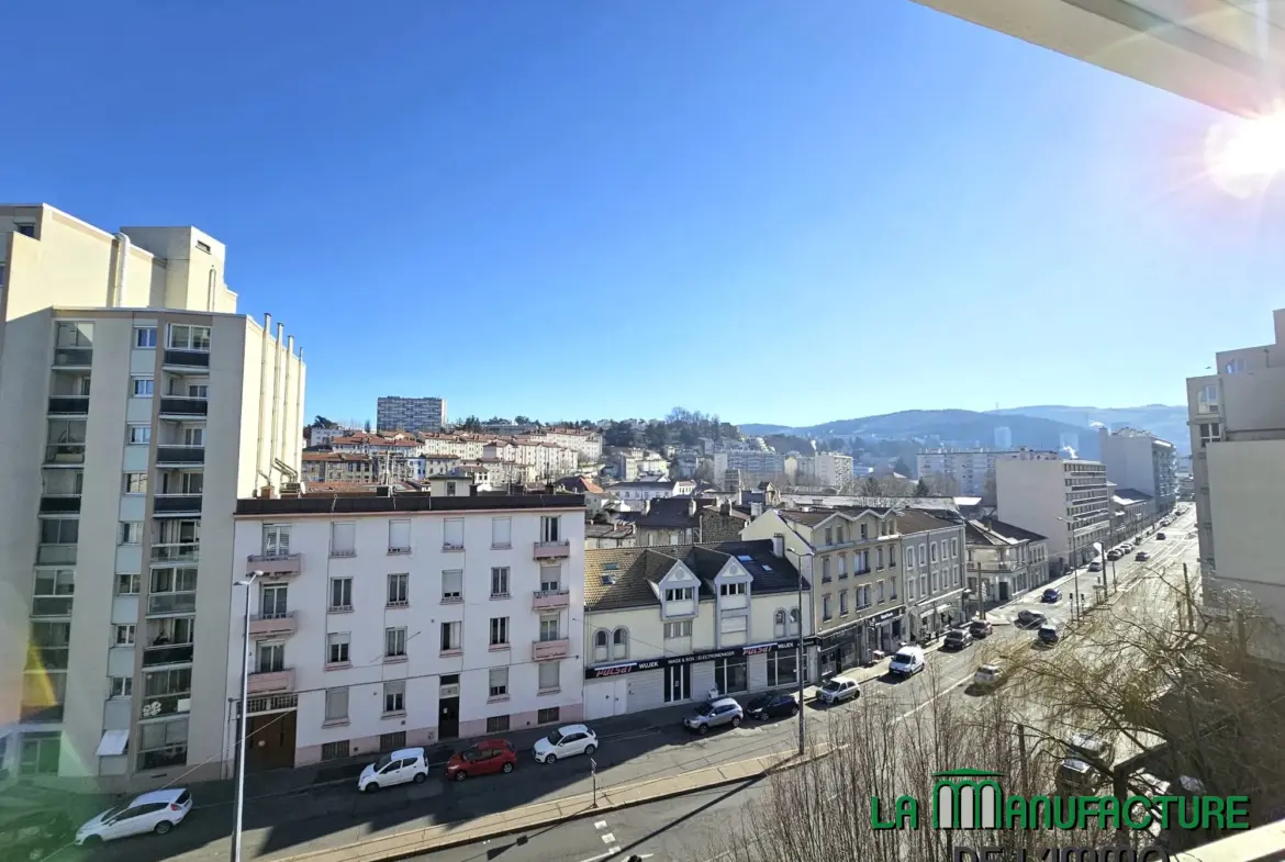 Vente appartement F4 traversant à Saint-Étienne Valbenoite proche Centre Deux 