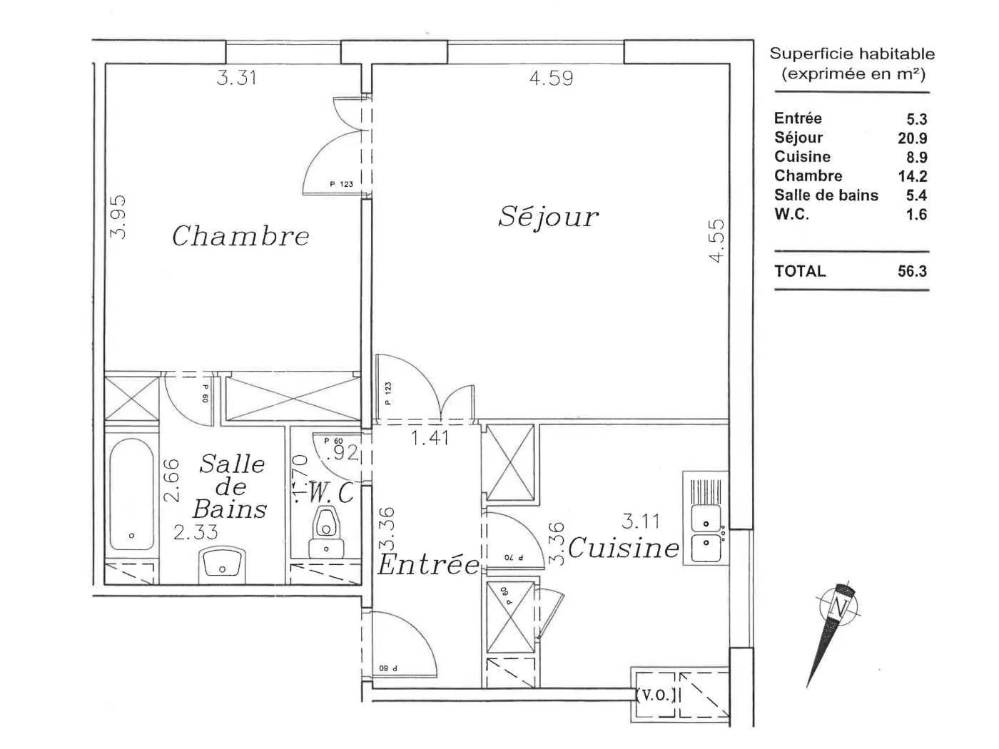 Appartement F2 spacieux à vendre à Créteil 