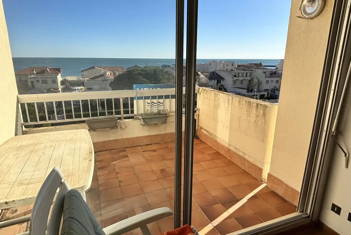 Vente Appartement F2 à Carnon-Plage avec Terrasse et Vue Mer 