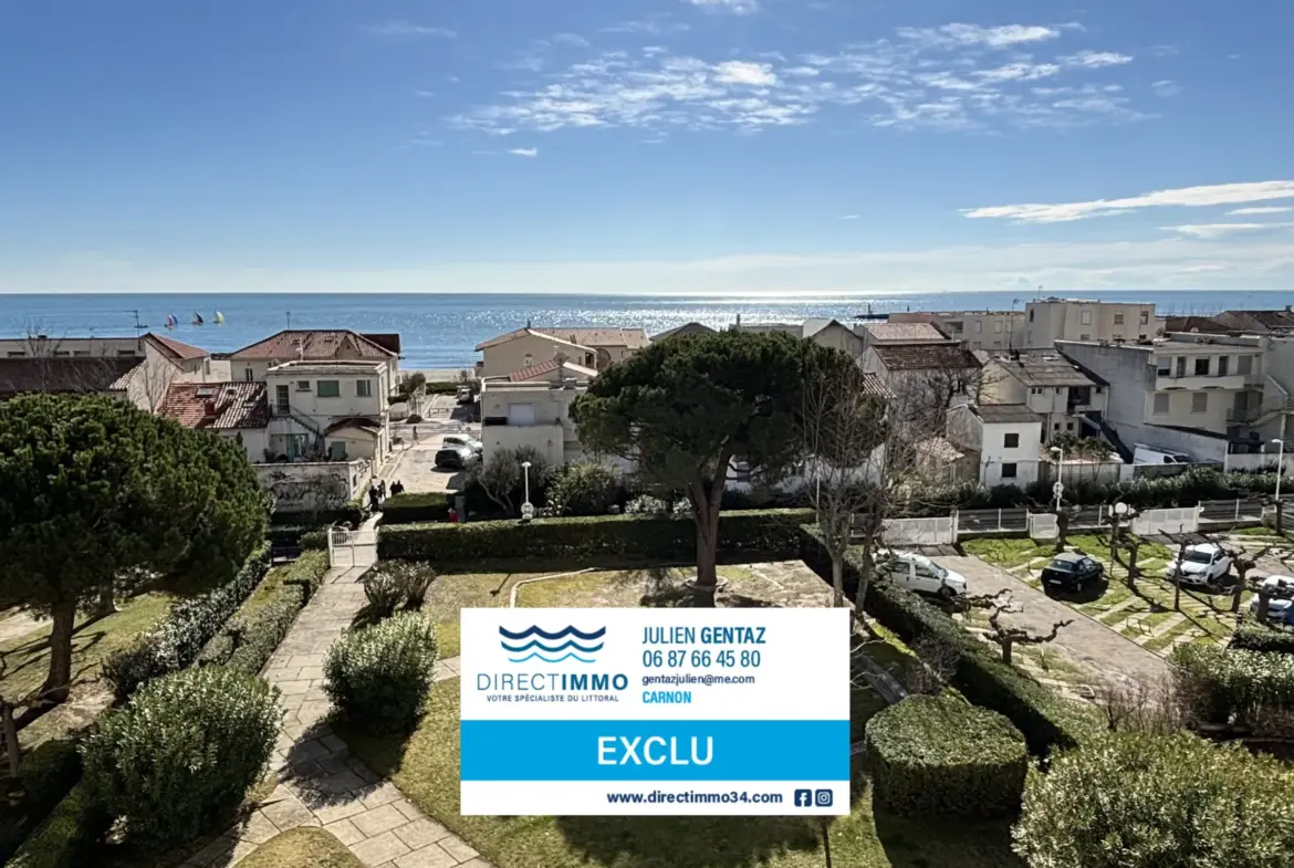 Vente Appartement F2 à Carnon-Plage avec Terrasse et Vue Mer 