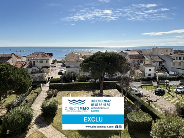 Appartement F2 à Carnon-Plage avec Terrasse et Vue Mer