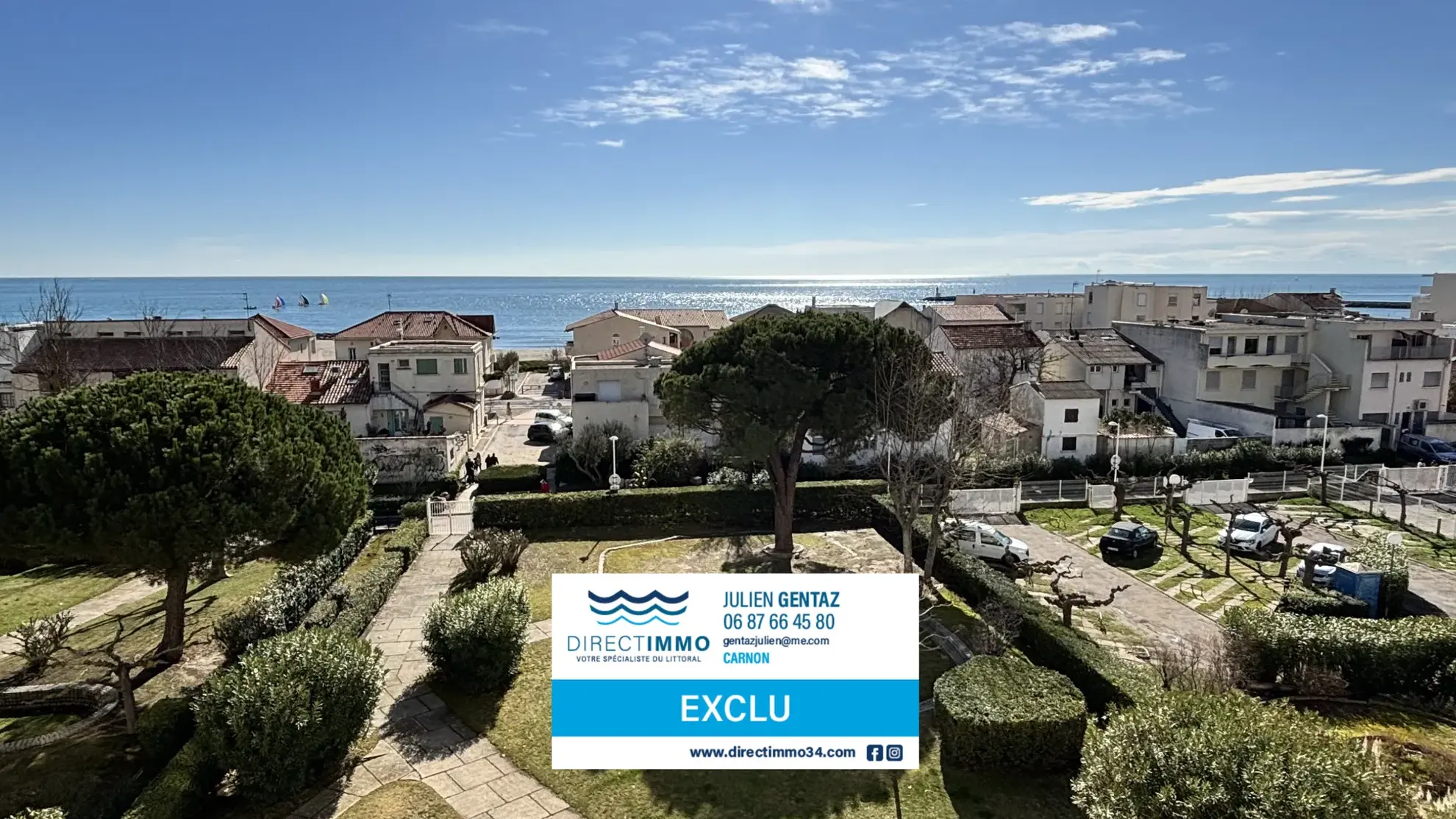 Vente Appartement F2 à Carnon-Plage avec Terrasse et Vue Mer 