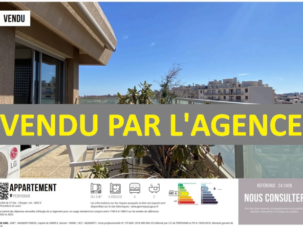 Appartement T5 avec Terrasse et Garage à Perpignan