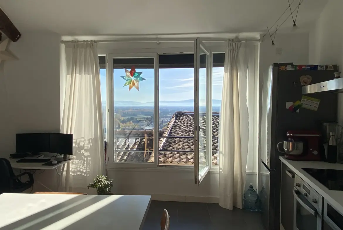 Maison de village rénovée à Chateauneuf de Gadagne avec vue imprenable 