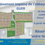 Vente terrain constructible 241m2 à GUER (56380)