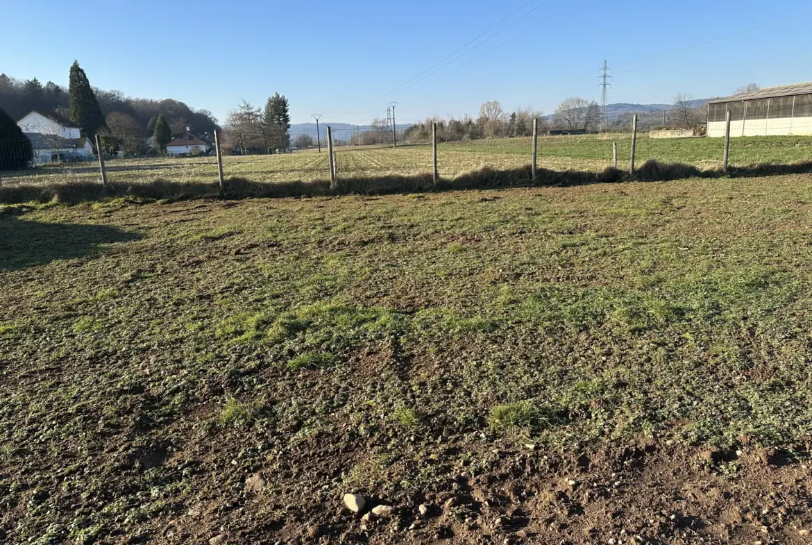 Terrain constructible viabilisé de 1 091 m² à Pouxeux 