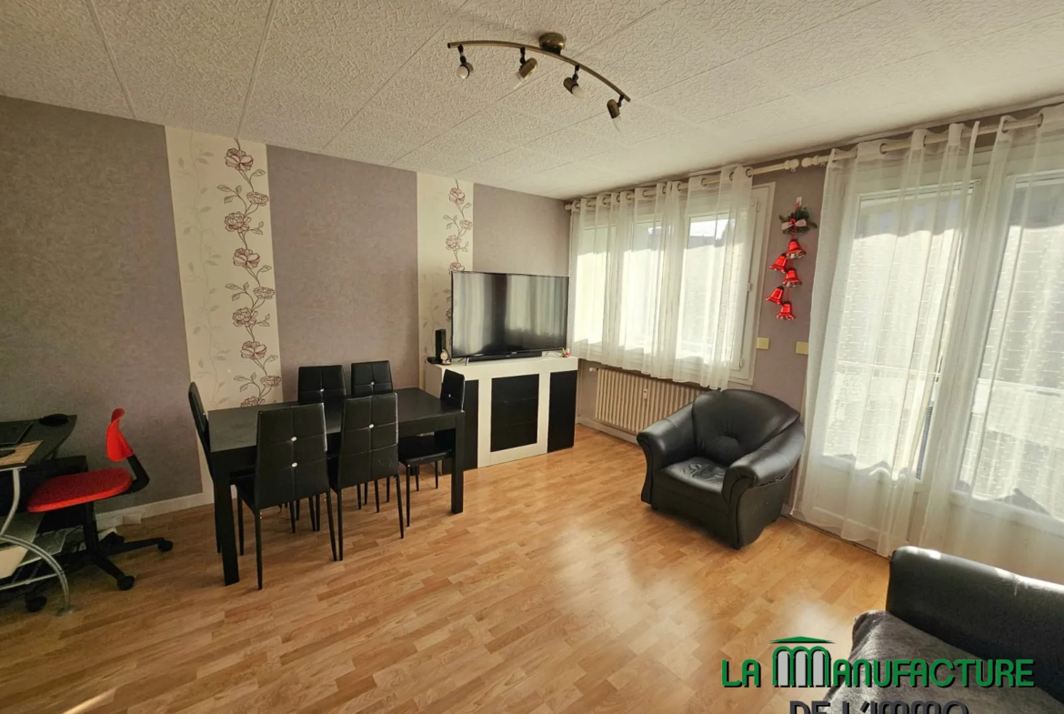 À vendre : Appartement F3 à Saint-Étienne avec balcon, cave et garage 