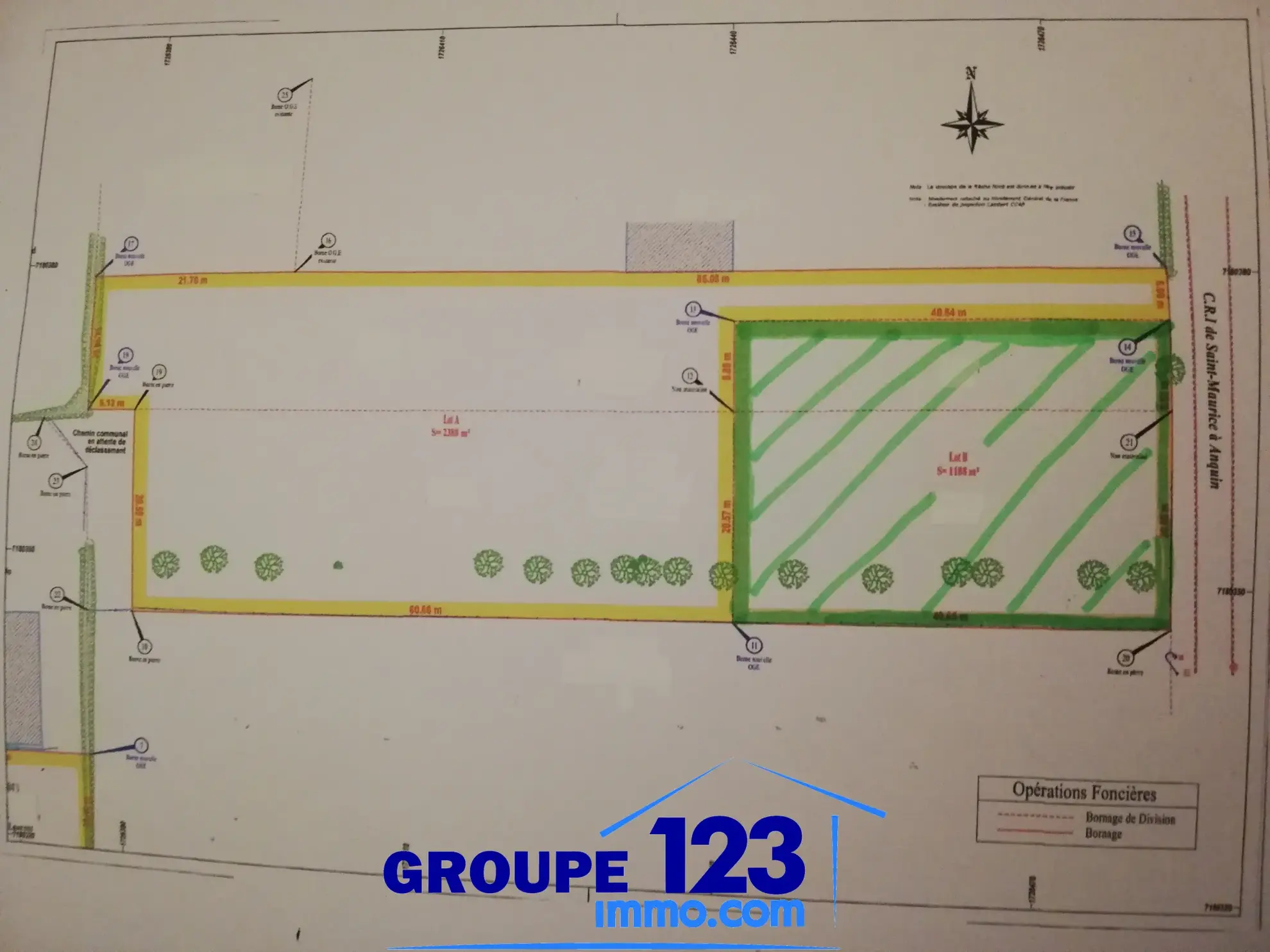 Terrain à bâtir de 1188 m2 à vendre à Saint-Maurice-le-Vieil 