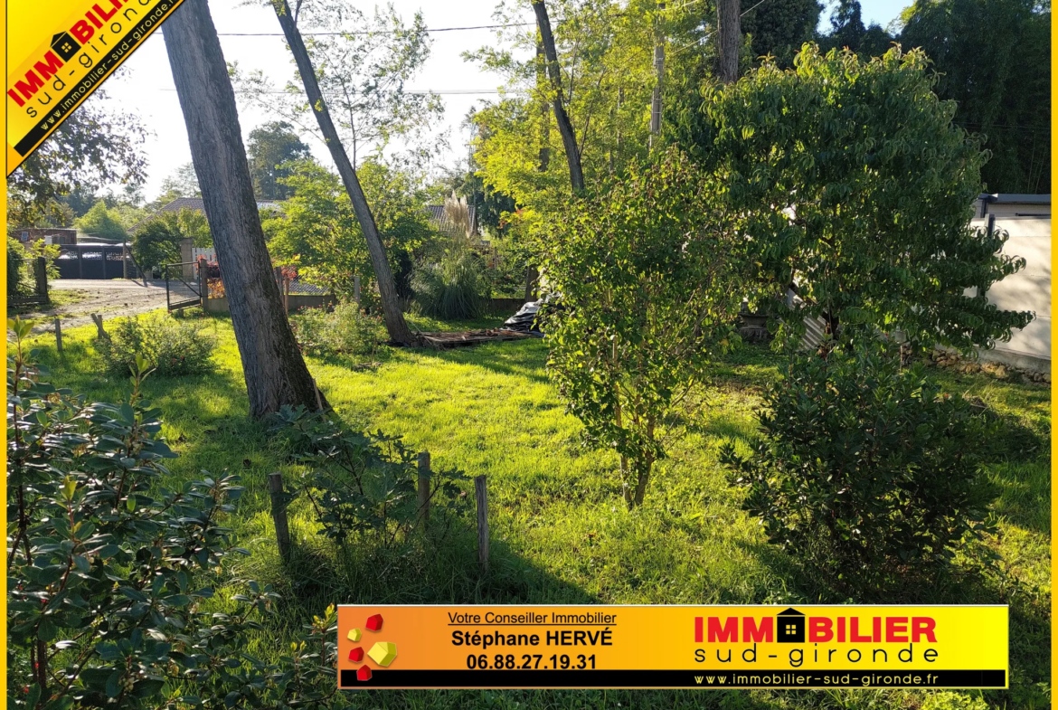 Terrain constructible de 485 m² à Noaillan, Sud Gironde 