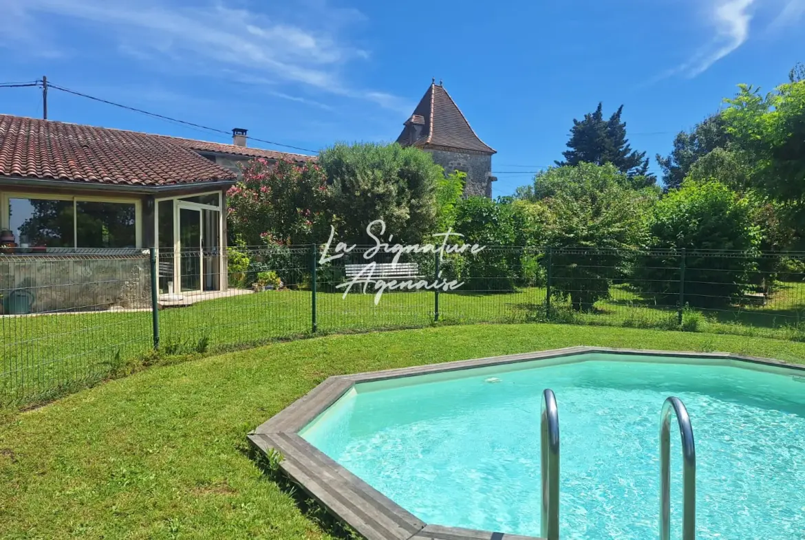 Charmante maison en pierre avec piscine et pigeonnier à Prayssas 