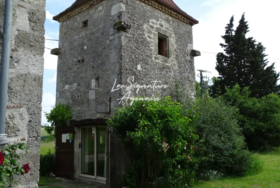 Charmante maison en pierre avec piscine et pigeonnier à Prayssas 