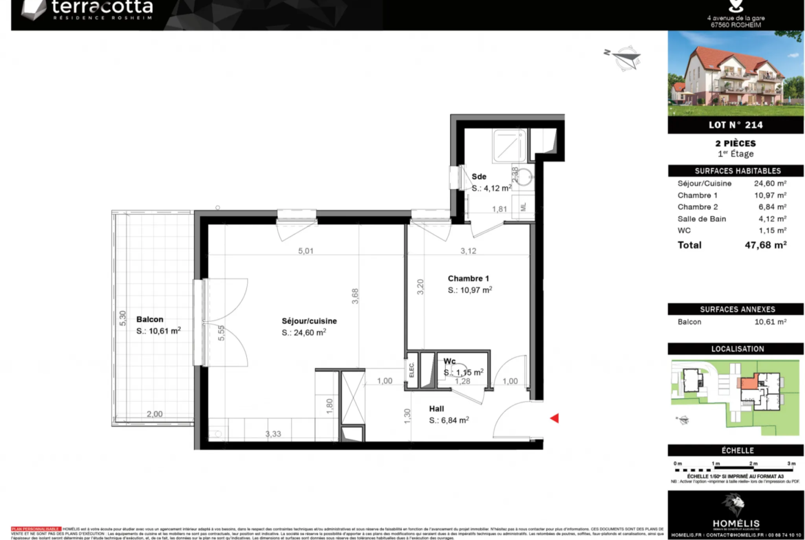 Appartement Neuf 47 m2 à Rosheim - 209 000 € 