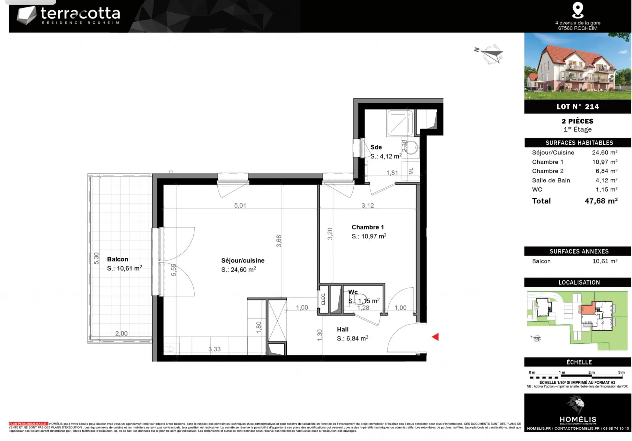 Appartement Neuf 47 m2 à Rosheim - 209 000 € 