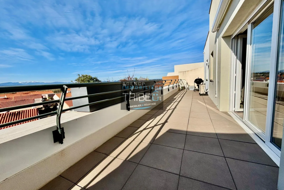 Appartement F3 avec Terrasse et Vue sur le Canigou à Pollestres 