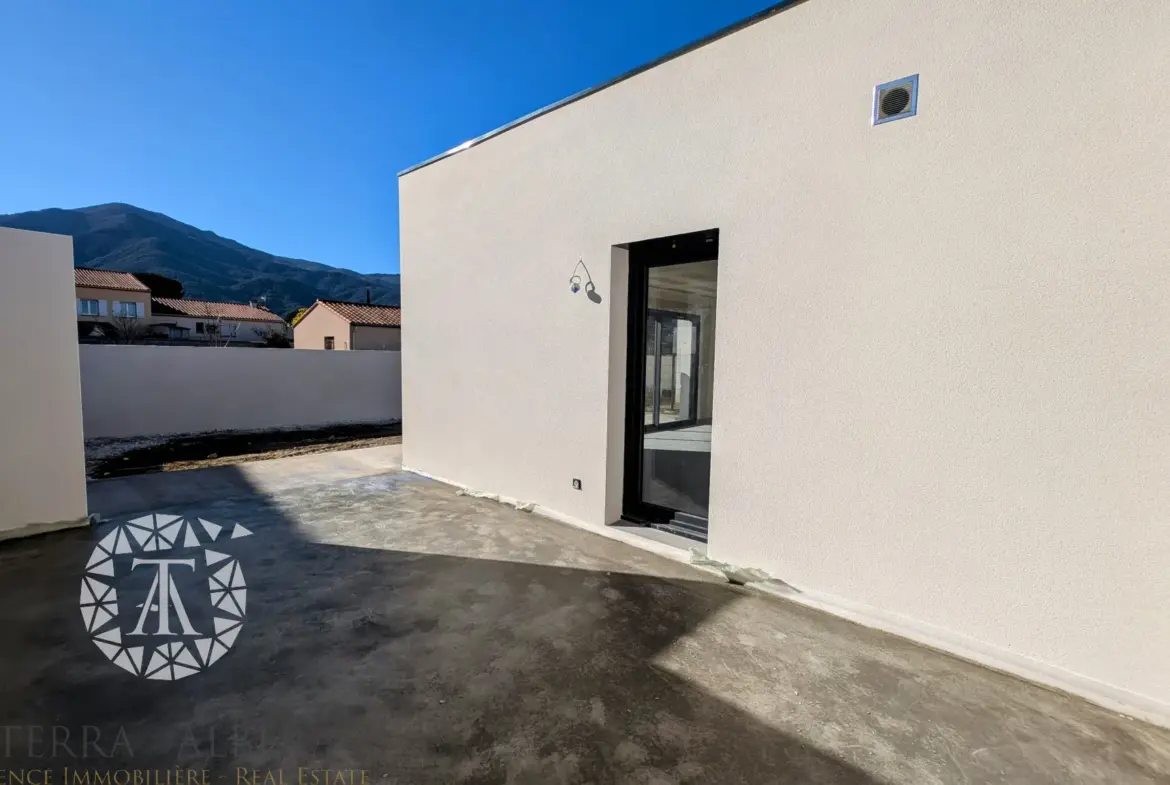 Belle villa neuve de plain-pied à Sorède avec vue sur les Albères 