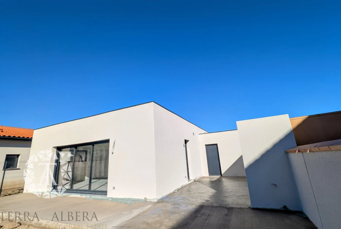 Belle villa neuve de plain-pied à Sorède avec vue sur les Albères 