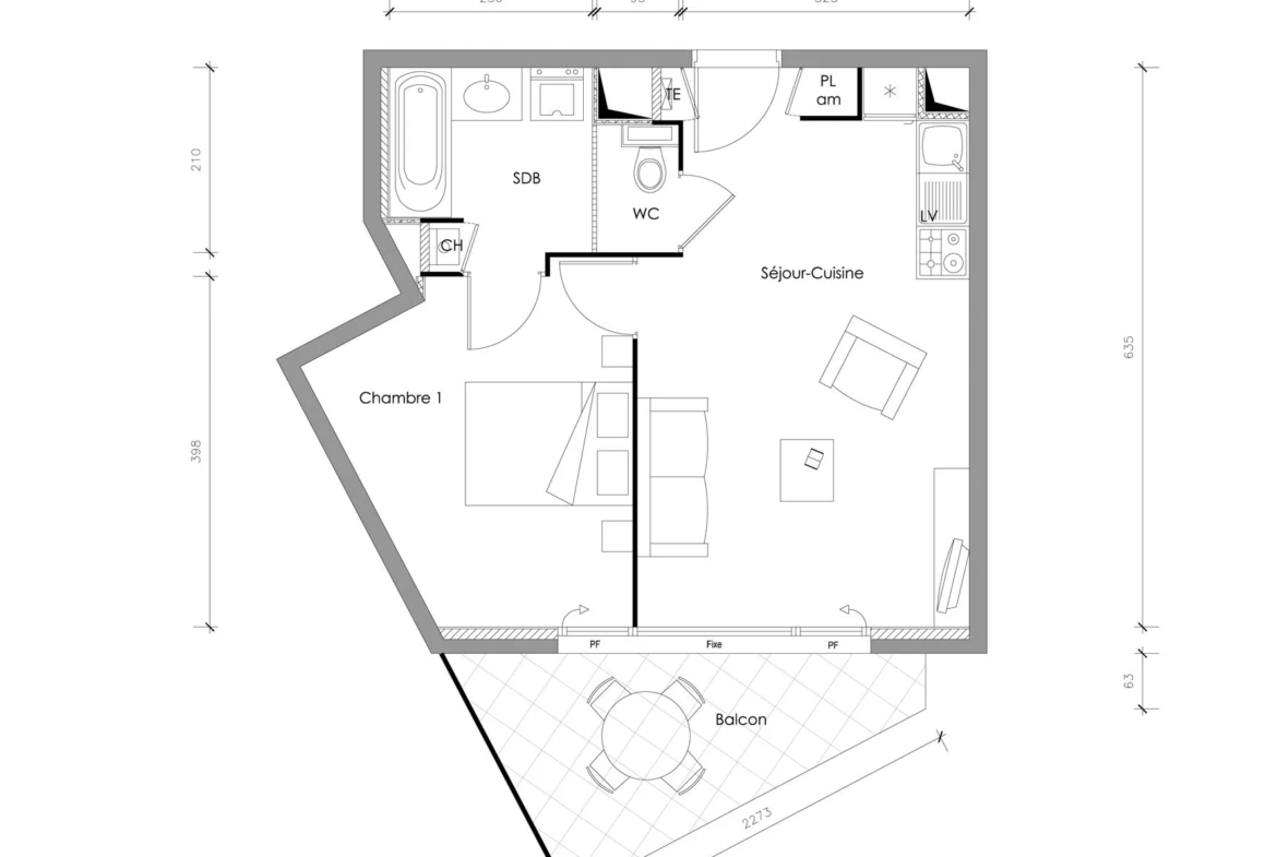 T2 Lyon 8e Avec Balcon et Garage - Investissement Locatif 