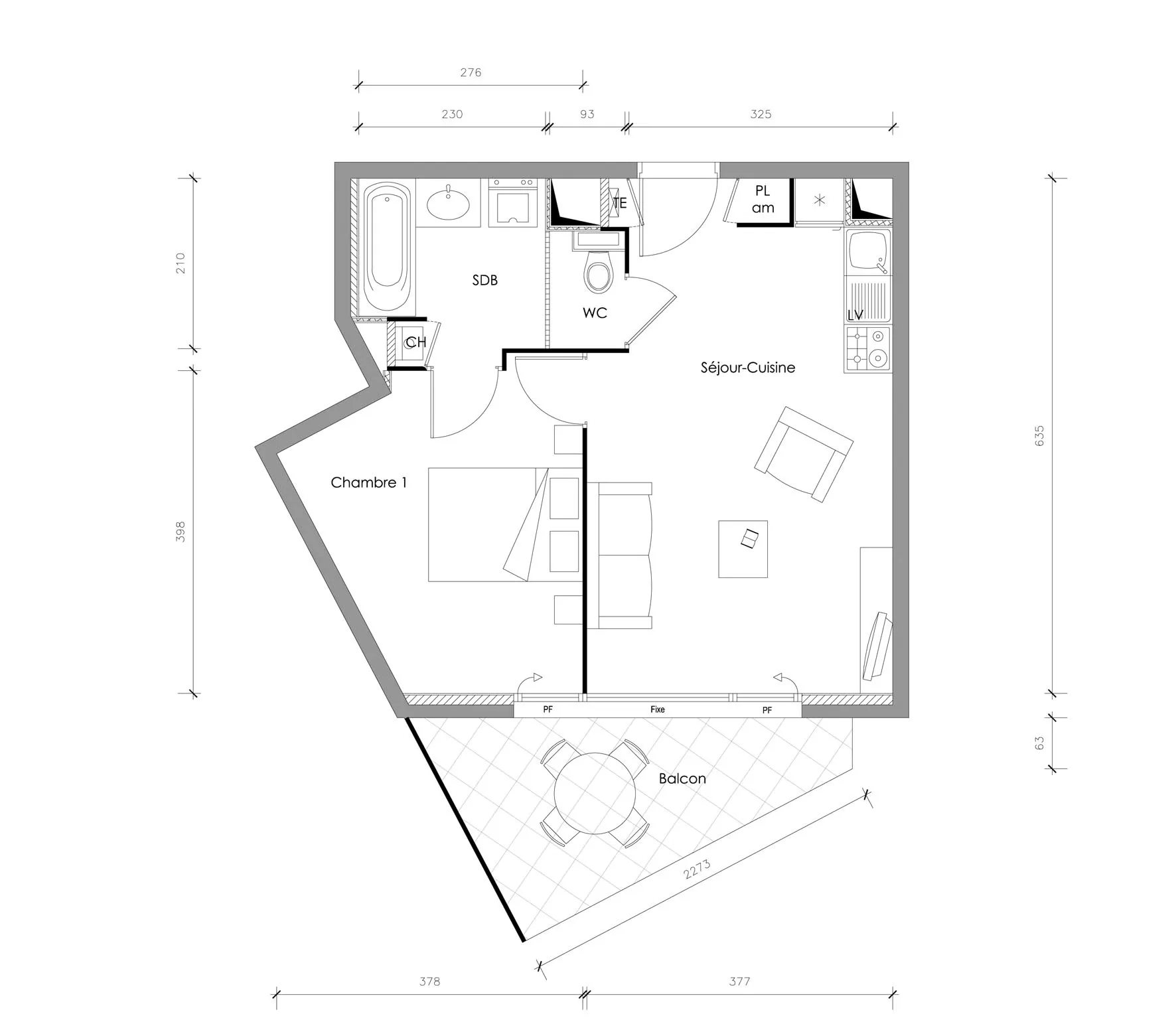 T2 Lyon 8e Avec Balcon et Garage - Investissement Locatif 