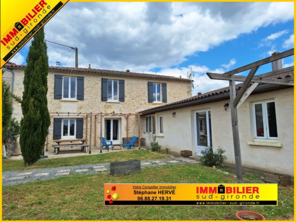 Maison en Pierre à Barsac - 174 m² avec Jardin et Garage