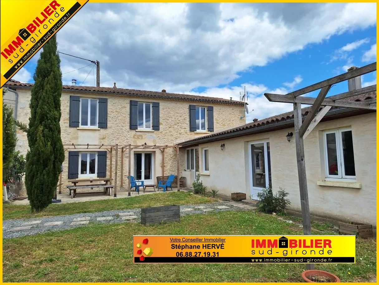 Maison en Pierre à Barsac sur l'Axe Langon-Bordeaux 