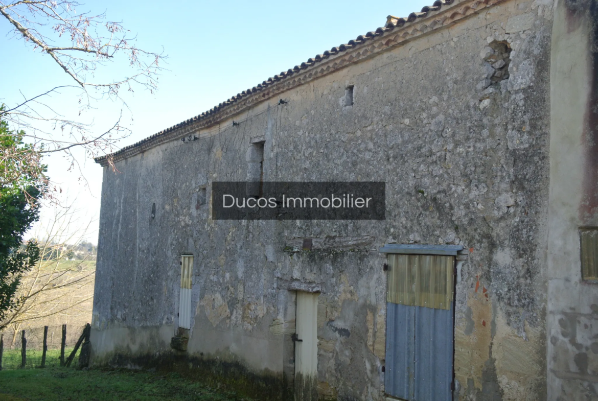 Grange à réhabiliter à Ste Bazeille sur 3 hectares 