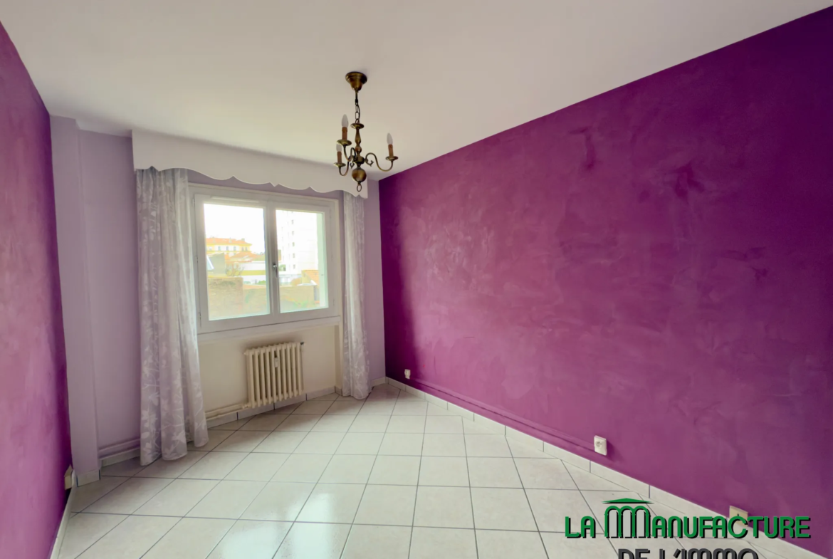 À vendre : Appartement F3 avec balcon, cave et garage à Saint-Étienne 